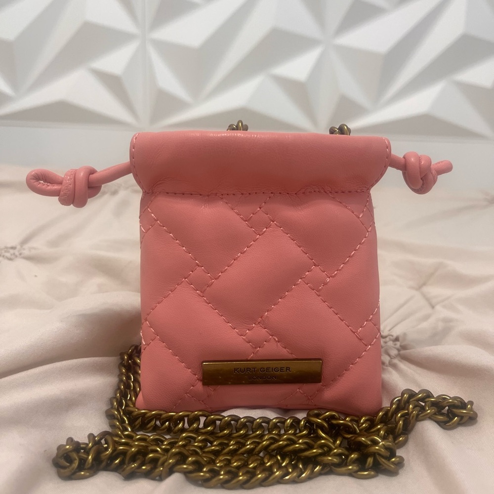 Kurt Geiger Pink Quilted Mini Chain Crossbody - Picture 5 of 10